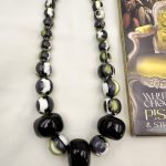 Eterna mutli  statement necklace-Κολιέ statement μαύρο/λευκό/πράσινο