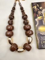 Eterna Mocha Mouse  statement  necklace-Κολιέ statement καφέ