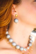 The Bold Baroque silver necklace -Κολιέ με πέρλες ασημί - Image 5