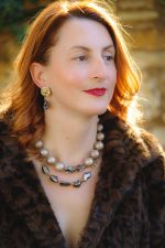 The Bold Baroque light brown necklace -Κολιέ με πέρλες ανοιχτό καφέ - Image 2