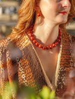 Coralia Bold Necklace-Κολιέ φυσικό κοράλι σε απόχρωση  τερακότα - Image 2