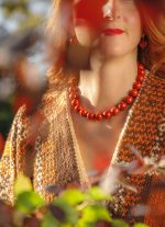 Coralia Bold Necklace-Κολιέ φυσικό κοράλι σε απόχρωση  τερακότα - Image 3