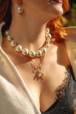 Bold white Pearl earrings -Σκουλαρίκια πέρλα λευκά - Image 3