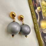 Bold  Silver Pearl earrings -Σκουλαρίκια πέρλα ασημί