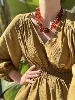 Caramel Muse Necklace-Κολιέ Caramel καφέ - Image 4