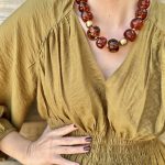 Caramel Muse Necklace-Κολιέ Caramel καφέ