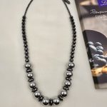 Sphere hematite silver necklace-Κολιέ ασημί αιματίτης σχήμα σφαίρα