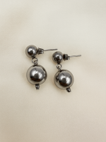 Sphere Ηematite earrings-Σκουλαρίκια σφαίρα αιματίτη