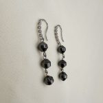 Hematite Long earrings -Σκουαρίκια μακριά αιματίτη