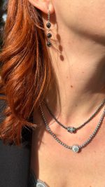 Hematite Long earrings -Σκουαρίκια μακριά αιματίτη - Image 3