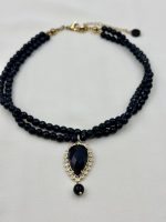 Black Royale necklace-Κολιέ με αχάτη και όνυχα μαύρο - Image 2