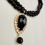 Black Royale necklace-Κολιέ με αχάτη και όνυχα μαύρο