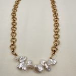 Baroque Pearl Petals necklace-Κολιέ με αληθινά μαργαριτάρια baroque γλυκού νερού
