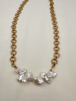 Baroque Pearl Petals necklace-Κολιέ με αληθινά μαργαριτάρια baroque γλυκού νερού