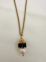 Velour Pearl black pendant -Μεταγιόν με ζιργκόν μαύρο - Image 2