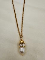 Velour Pearl white pendant -Μεταγιόν με ζιργκόν λευκό - Image 2