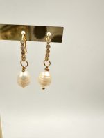 Alma  earrings -Σκουλαρίκια  με  μαργαριτάρι αληθινό γλυκού νερού - Image 2