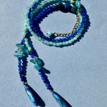Cattleya long necklace blue-veraman