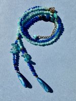 Cattleya long necklace blue-veraman