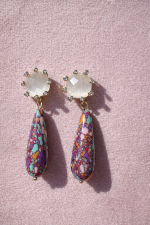Imperial Mosaic Earrings  Cream - Image 2