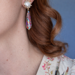 Imperial Mosaic Earrings  Cream