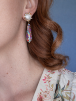 Imperial Mosaic Earrings  Cream