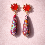 Imperial Mosaic  Earrings  Burnt Coral