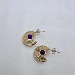 Lily earrings purple