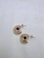 Lily earrings purple