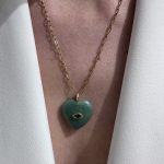 Eclat Heart Long Chain-Καρδιά Νεφρίτη μακριά αλυσίδα