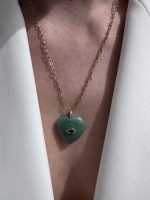 Eclat Heart Long Chain-Καρδιά Νεφρίτη μακριά αλυσίδα