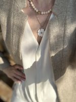 Pendant Vanilla Pink-Κολιέ Φίλντισι - Image 2