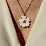 Pendant Vanilla Pink-Κολιέ Φίλντισι