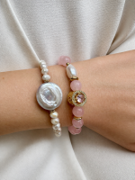 Pink Romance Agate  Bracelet -Βραχιόλι Ροζ Αχάτης - Image 2