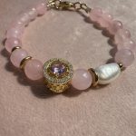 Pink Romance Agate  Bracelet -Βραχιόλι Ροζ Αχάτης