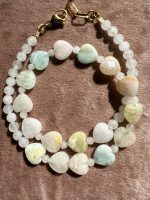 Heart Romance Aquamarine Necklace Pastel-White - Image 2