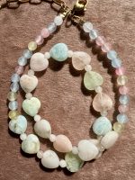 Heart Romance Aquamarine Necklace Pastel - Image 3