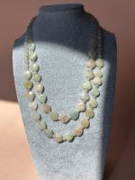 Heart Romance Aquamarine Necklace Pastel-White