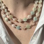 Heart Romance Aquamarine Necklace Pastel