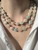 Heart Romance Aquamarine Necklace Pastel