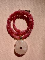 Rose Quartz Petal Necklace Pink - Image 7