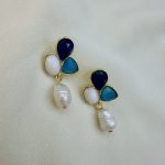 Blue Whisper Earrings-Σκουλαρίκια με μάτι γάτας