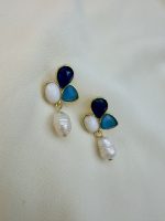 Blue Whisper Earrings-Σκουλαρίκια με μάτι γάτας