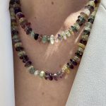 Fluorite Heishi Necklace Light Green-Κολιέ Φυσικός Φθορίτης Ροδέλα Ανοιχτό πράσινο