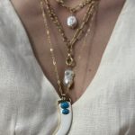 Riviera Charm Necklace white/turquoise