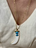 Riviera Charm Necklace white/turquoise - Image 2