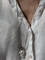 Long Baroque Drift Necklace Silver - Image 2