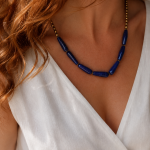 Blue Royal Necklace-Κολιέ  Λάπις Λάζουλι