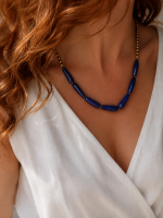Blue Royal Necklace-Κολιέ  Λάπις Λάζουλι