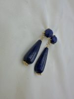 Blue Royal Earrings-Σκουλαρίκια Λάπις Λάζουλι - Image 4